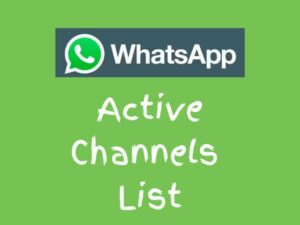 Active WhatsApp Channels List